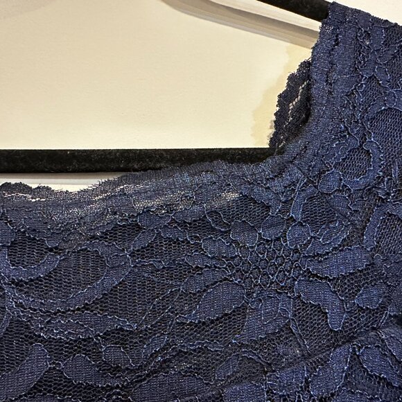 Laura Lace Blue Fit and Flare Maxi Dress, size 12 - Picture 3 of 4